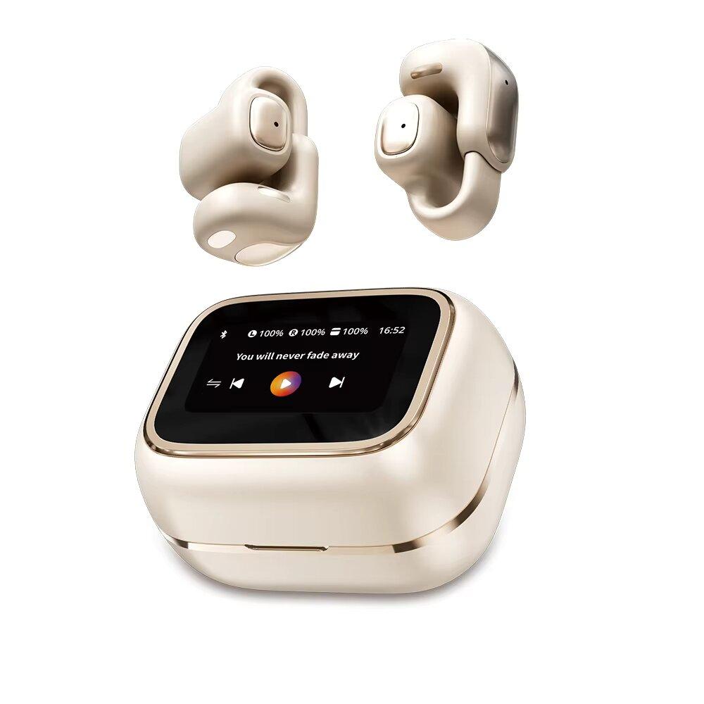 

Ear clip AI translation earphones Bluetooth V6.0 Wriesless Earbuds sports Headphones LCD display screen for Android iOS Workout Gym Sports Nomal