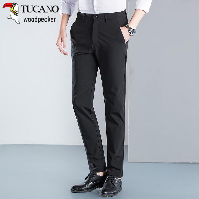 TUCANO Men's Business Casual Slim Fit Suit Pants