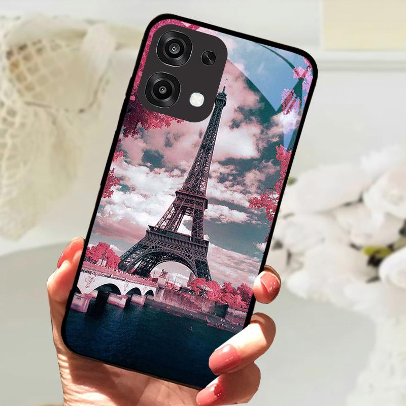 For Oppo A6 A 6 Pro F31 5G CPH2781 Case Fashion Painting Tempered Glass Cover For OPPO A6Pro Phone Fundas Protective Shell Coque