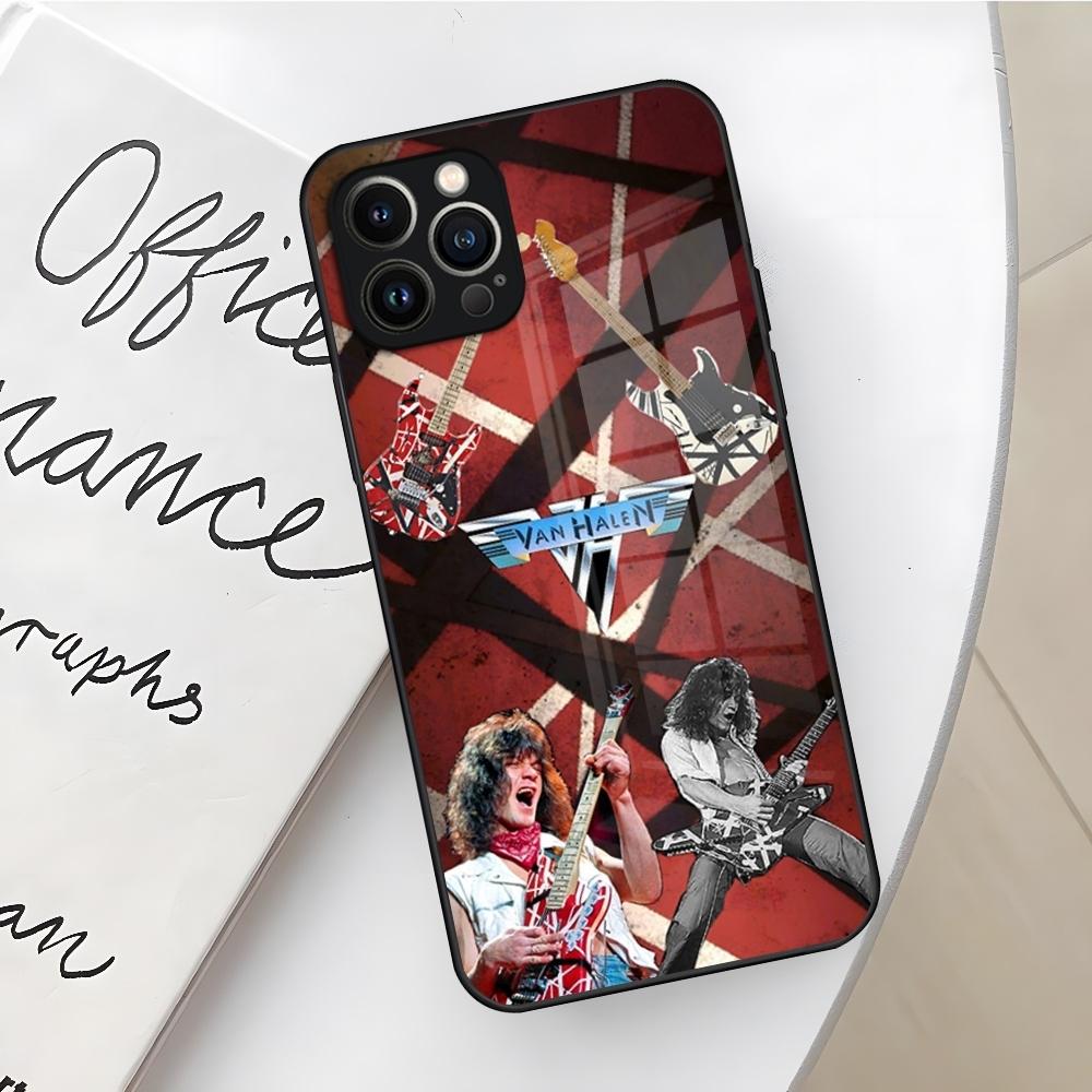 Eddie Van Halen Graphic Guitar Phone Case for Iphone 17 16 Air 15 14 12 11 13 Pro Max Mini X Xr Xs Se Puls Glass Cover