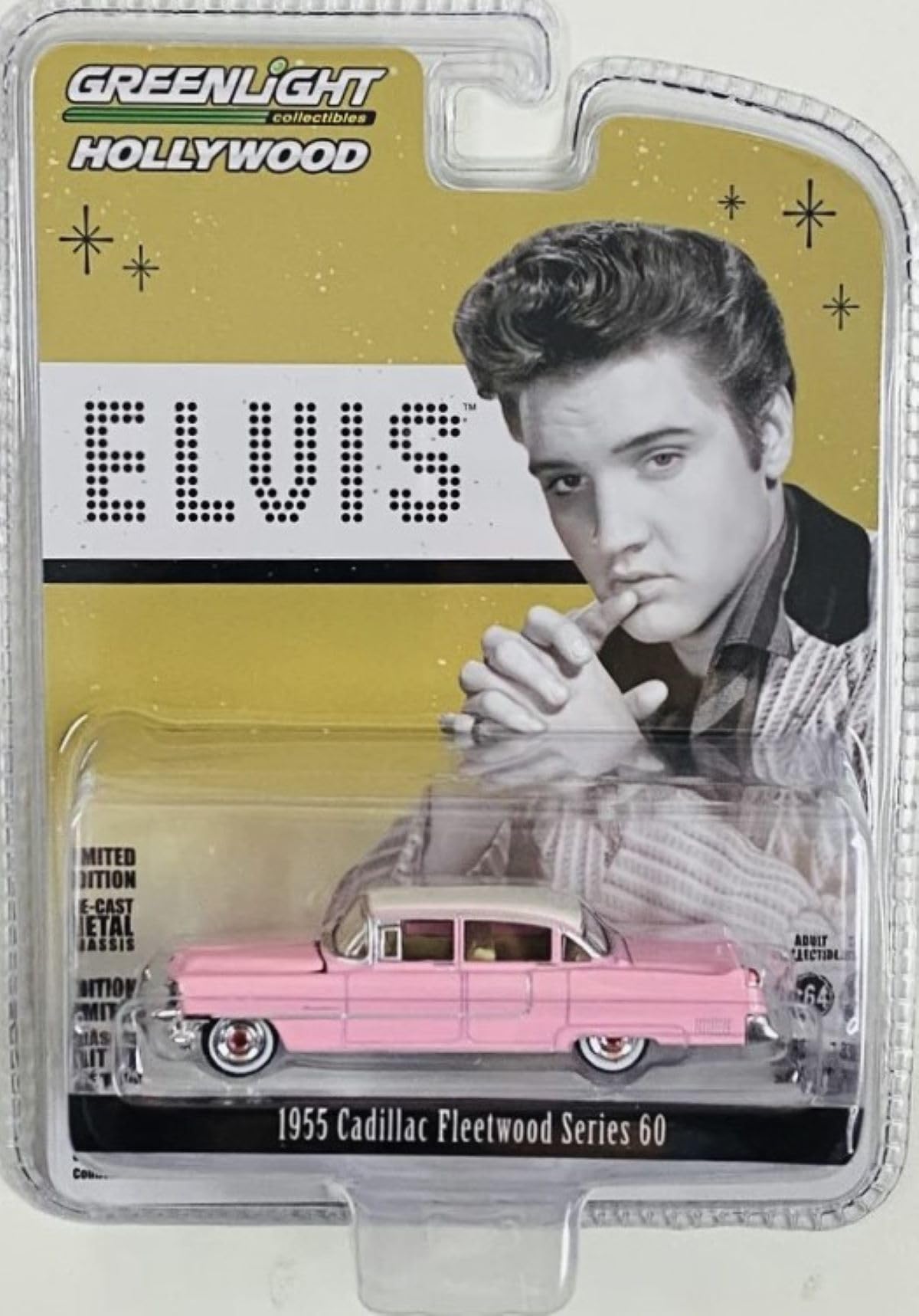 Greenlight 1/64 Cadillac Fleetwood 1955 Розовый Элвис Fleetwood ELVIS GREENLIGHT розовый