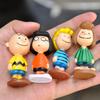Snoopy Cartoon Pvc Figurine Set For Kids Playroom Decor And Emotional Development Toys