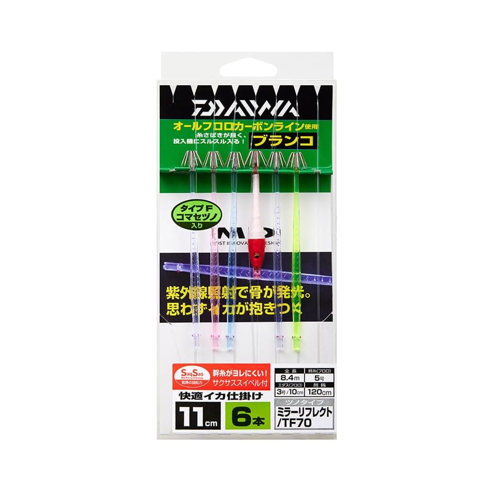 Daiwa Comfortable Squid Fishing Rig Mirror 11S RF SS 6 Pieces Floating Red White