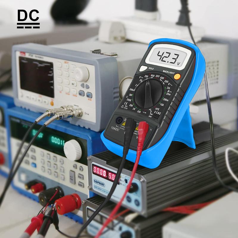 Multimeter 3 1/2 Digit LCD Multimeter Backlight DMM Measure DC AC Voltage Current Resistance Temperature Diode Continuity hFE