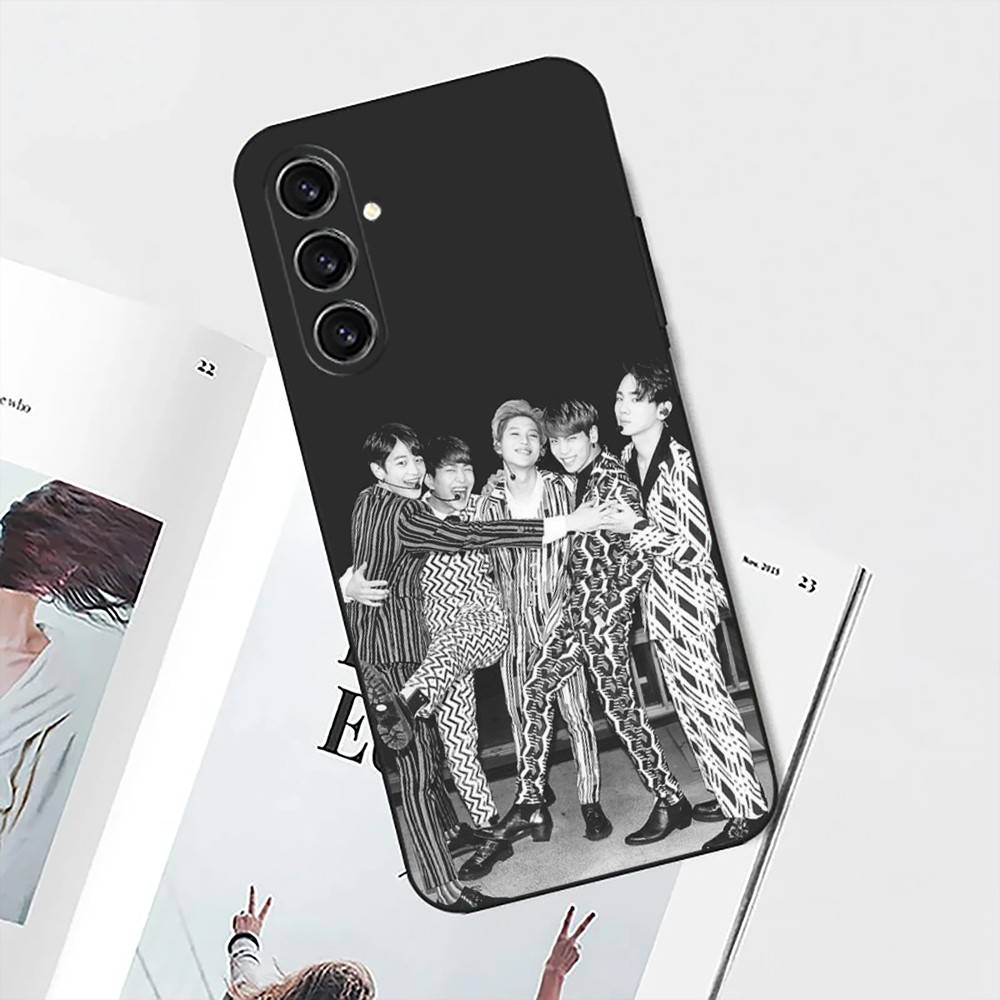 Korea Kpop S-Shinee Phone Case For Samsung S25,S24,S21,S22,S23,S30,Ultra,S20,Plus,Fe,Lite,Note,10 Black Soft Shell Samsung S24fe