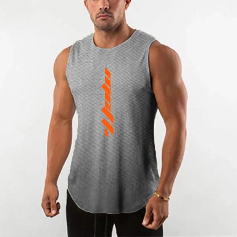 

Do The Work Muscleguys брендовая быстросохнущая футболка с круглым вырезом и принтом для бодибилдинга и фитнеса, модная дышащая мужская сетчатая майка на бретелях XL серый