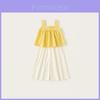 Set de rochie de vară fără mâneci și pantaloni pentru fete, din material moale din poliester, pentru modă casual pentru copii
