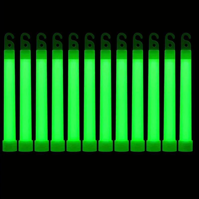 Top-quality LED Glow Stick with Hook 6 Inch Fluorescence Light Glow Sticks for Hiking Camping Outdoor Concert Party Light