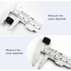 4PCS  80 mm Mini Plastic Calipers Verniers Calipers Double Scale Sliding Gauges Measuring Tool Student Office Use