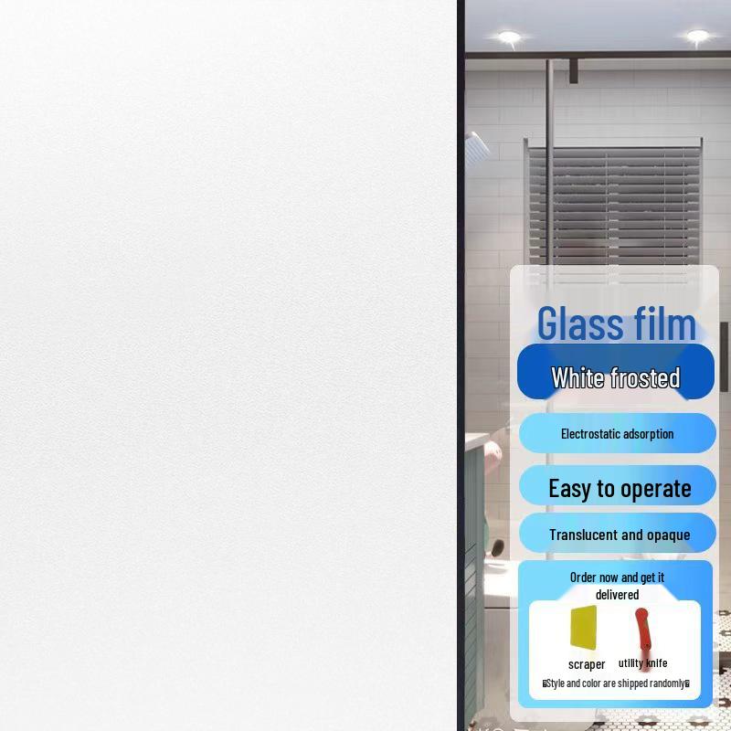 Thickened Privacy Window Film - Light-Proof, Electrostatic Glass Sticker for Bedroom and Office Use