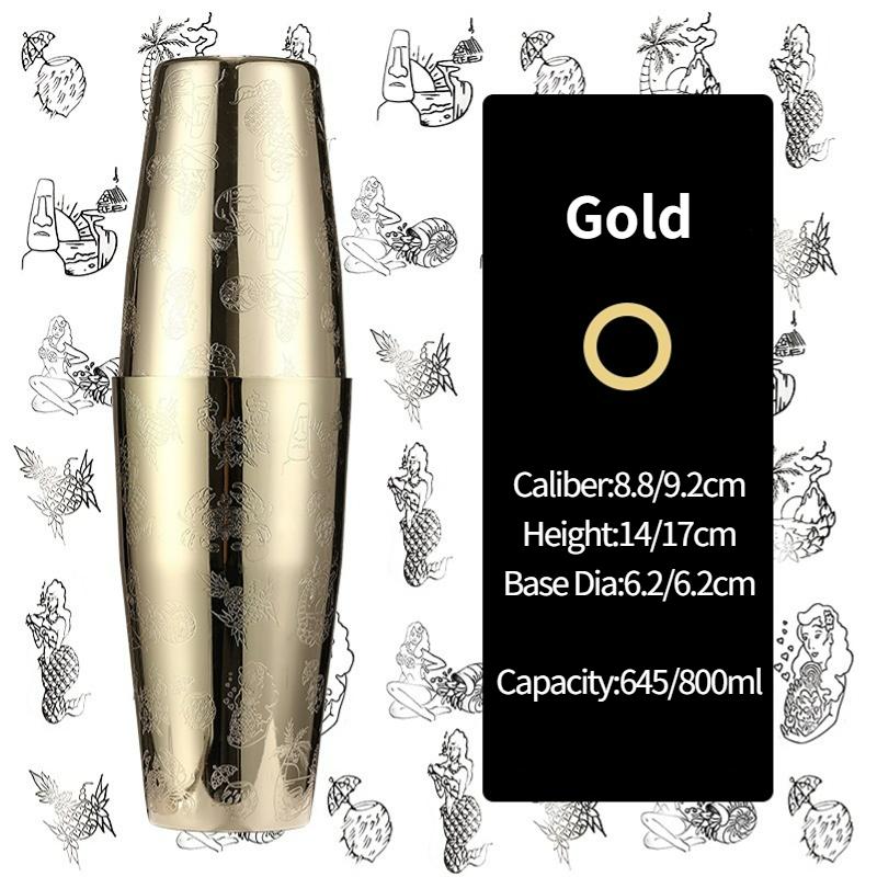 Bar Cocktail Shaker Boston Shaker Stainless Steel Engraving Shaker Bar Accessory Bartender Tools For Home And Bar