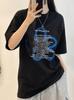 2026 new Printed T-shirt, Patterned T-shirt Sweet and Spicy Summer Street Style Casual Loose Retro Summer Street Photography