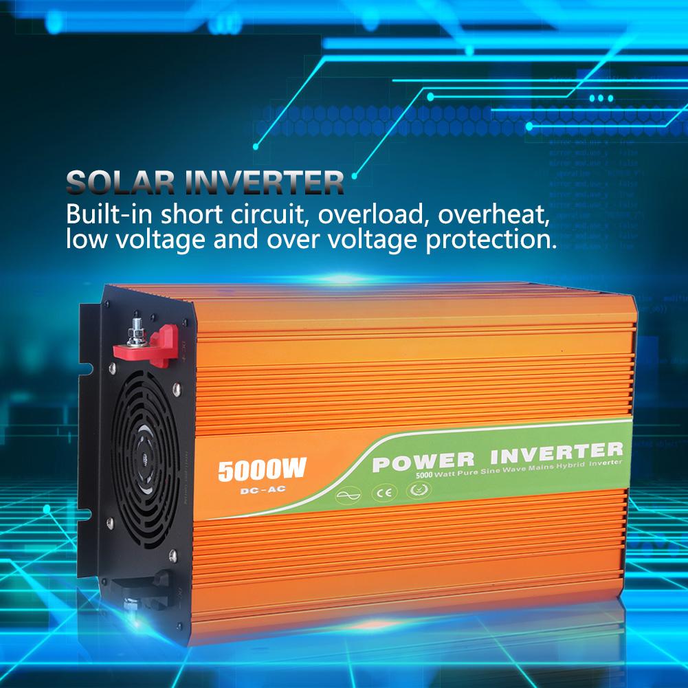 5000W High Frequency Pure Sine Wave Power Inverter Car Solar Inverter Output Voltage 220V
