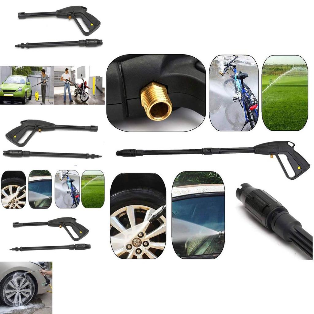 Leistungsstarke Hochdruck-Wasserpistole M14 Verstellbare Sprühdüse 5m Schlauchset Für Autowäsche Und Gartenarbeit