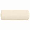 Bolster Cushions 2 pcs Cream Ø 15 x 40 cm Cord Fabric