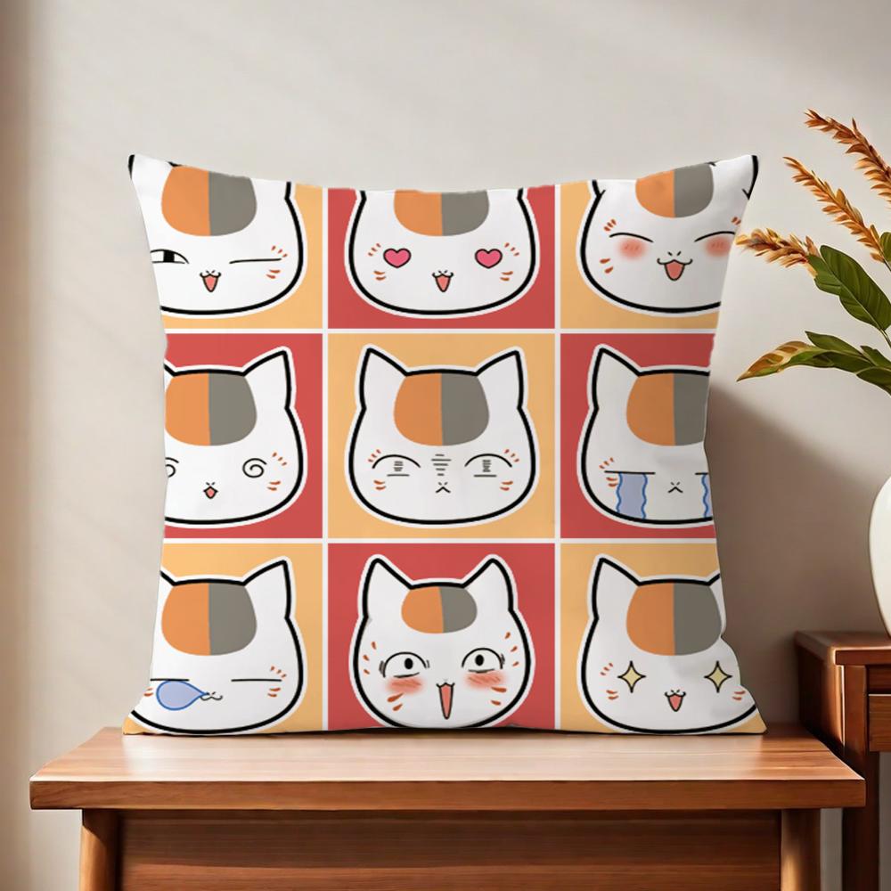 Cute Cat NNyanko MMadara cushion cover For Pillow Printing Sofa Decoration Home Car Room Coffee Shop Office Nordic Simplicity
