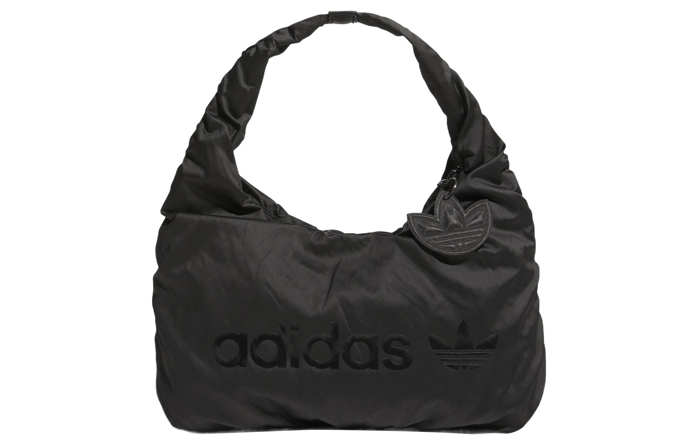 Adidas Originals Zip Closure Satin Cloud Bag, Sports Crossbody Bag, Handbag Small Women s Black IX5254