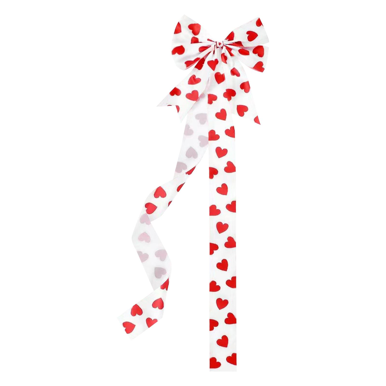 

Door Hanging Bow Heart Ribbon Imitation Hemp Ribbon Heart Decoration One Size