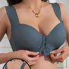 Plus Size Front Clasp Bra with Wide Straps for Women - Comfortable and Supportive Design