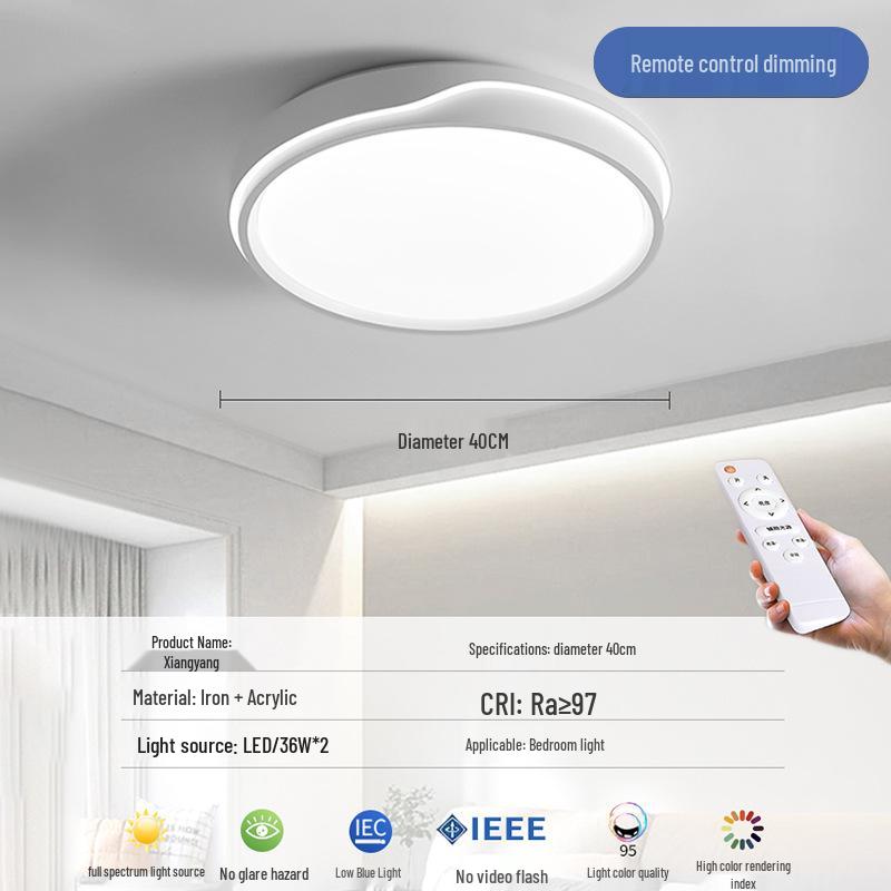 LED Ceiling Lights: Eye-Friendly Full Spectrum for Bedroom, Living Room, Children's Room - Nordic Design