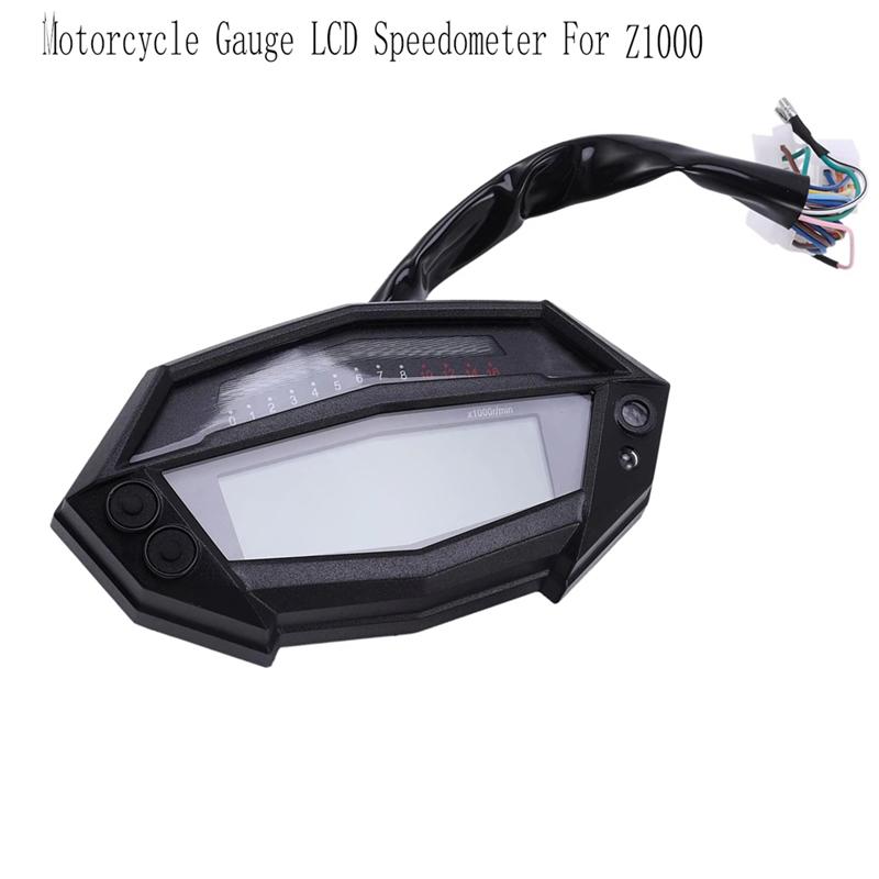 A03Z-Motorcycle Gauge LCD Speedometer Adjustable Color Tachometer Gauge For Kawasaki Z1000