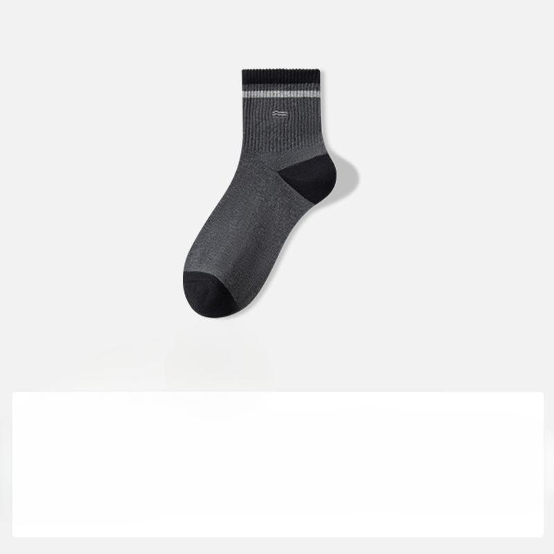 Cotton Socks for Men, Summer Season, Pure Cotton Mid-calf Socks, Sweat-absorbing, Antibacterial and Deodorizing, for Sports Activities