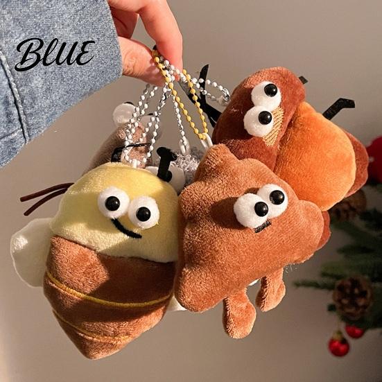 Personalized Schoolbag Pendant Funny Plush Insect Pendant, Stuffed Mosquito Bag Charm, Cute Big Charm Eye Bee Fly Cockroach for Handbag Keychain