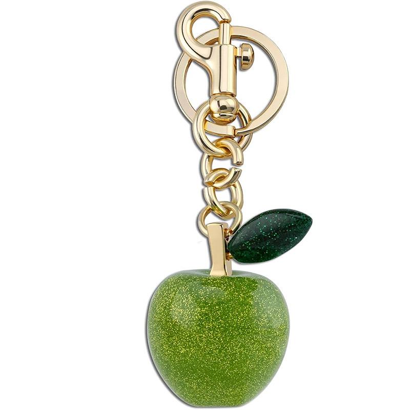 New Fruit Crystal Series Bag Hanging Pineapple Apple With Leaf Pear Bag Keychain Hardware Bag Accessory Exquisite Pendant Decors