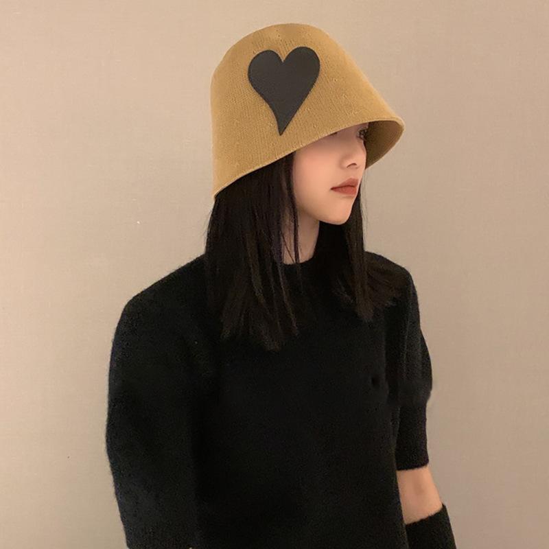 

Hat femininity show face small bucket hat female love basin hat summer sun protection visor bucket hat Adult (56-58cm) жовтий