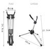 Mowind Foldable Alto Saxophone Stand, Stainless Steel Saxophone Stand Holder, Portable Saxophone Bracket, Adjustable Stand with Leather Bag