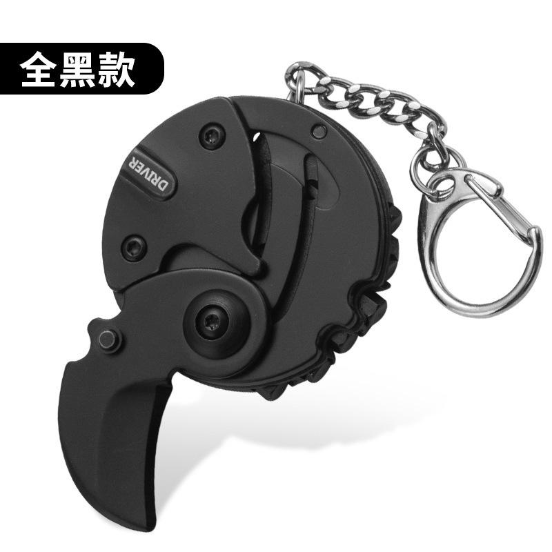 Coin Pocket Outdoor Folding Knife Sharp Portable Pocket Pendant Neck Key Mini EDC Tool Fruit Knife Multi Functional Knife