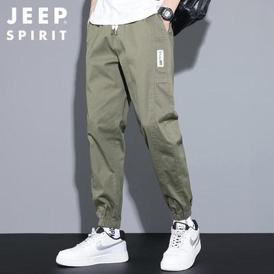 JEEP SPIRIT Men's Tapered Ankle Casual Cargo Pants