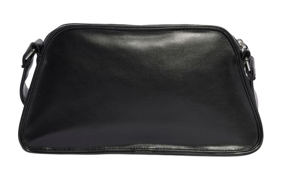 Adidas Originals Polyurethane Embossed Trefoil Shoulder Bags Black IT7380