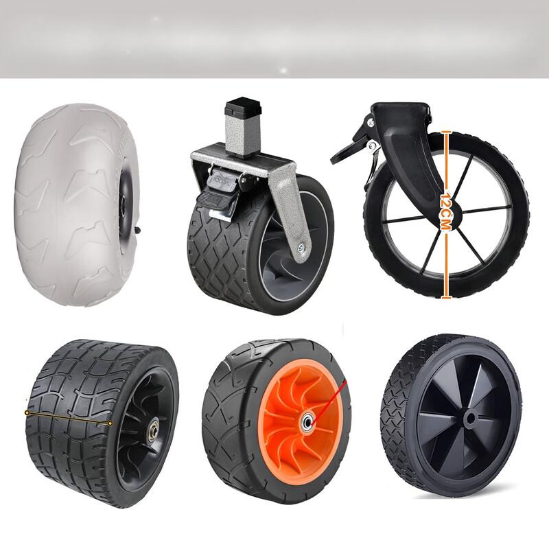 Deluxe Electric Folding Camping Cart with Tank Wheels