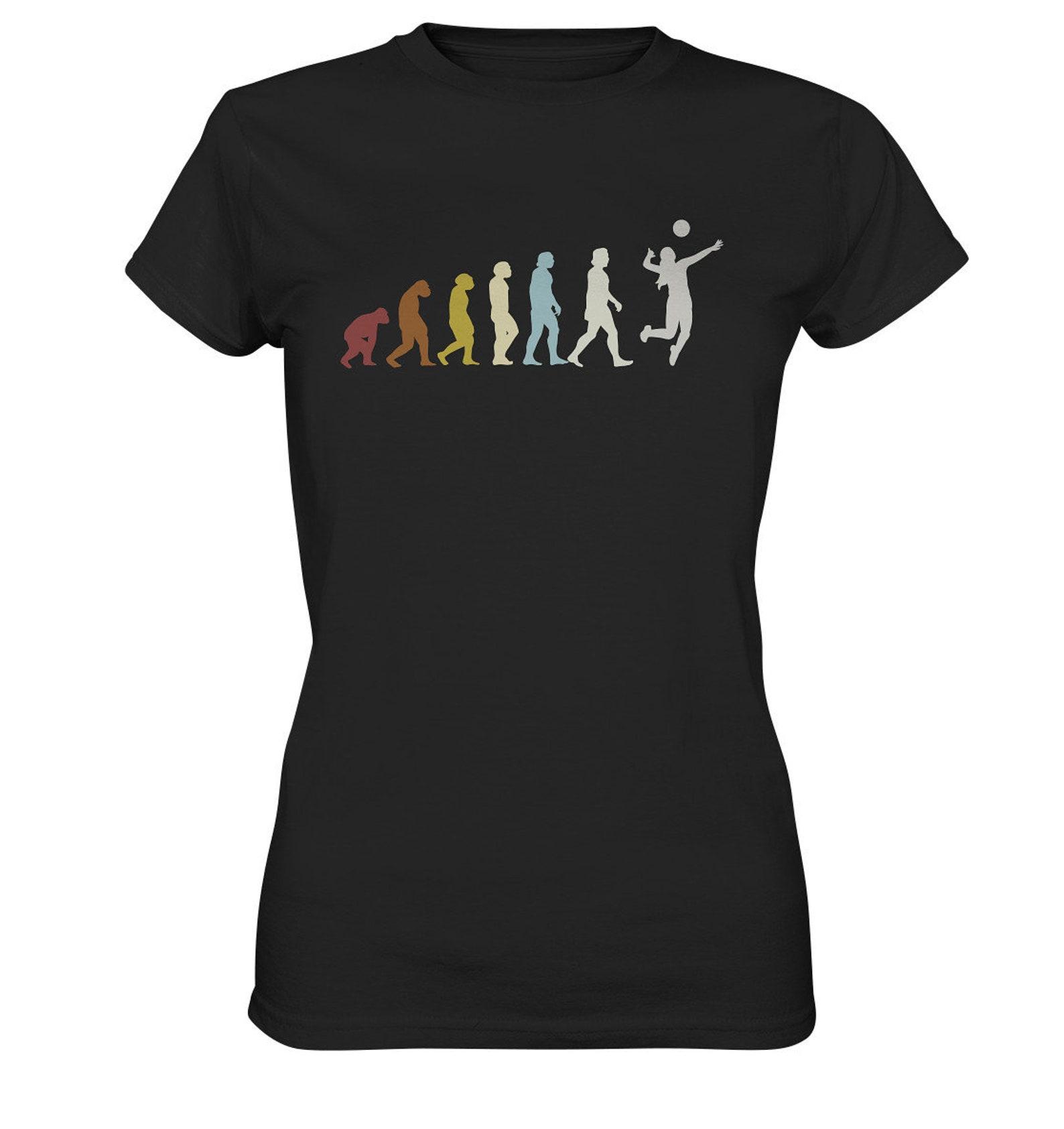 Retro Volleyball Evolution Volleyballer T-Shirt Volleyball Player Gift - Premium Shirt 2XL