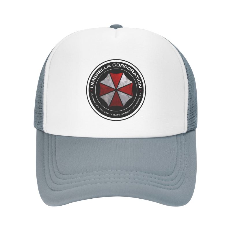 Umbrella Corporation Print Mesh Baseballkappen Unisex Hip Hop Verstellbare Snapback-Hüte Damen Herren Sommer Atmungsaktive Sonnenblenden Hüte