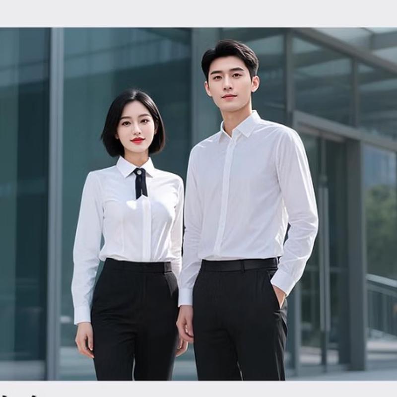 Qidingbao Stretch Plain Long Sleeve Business Shirt LYH810