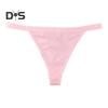 Women Thong Solid Color Slim Fit Mid Waist Cotton Crotch G-string Elastic Briefs Seductive Panties Female Underwear Intimate Clothes for Honeymoons
