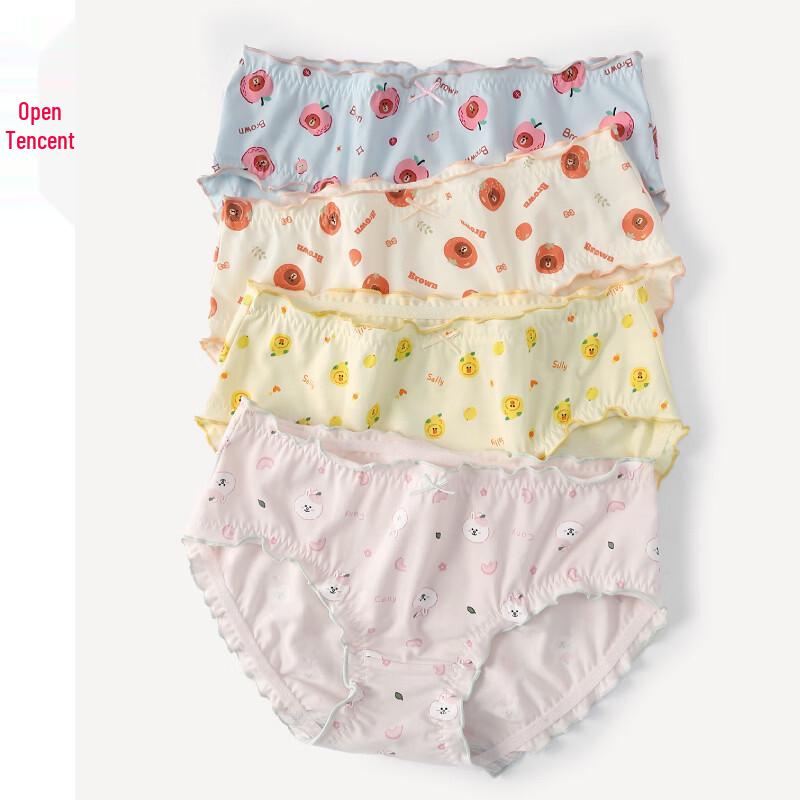 Fenteng 2026 New Brown Bear Collaboration Women s Pure Cotton Briefs L
