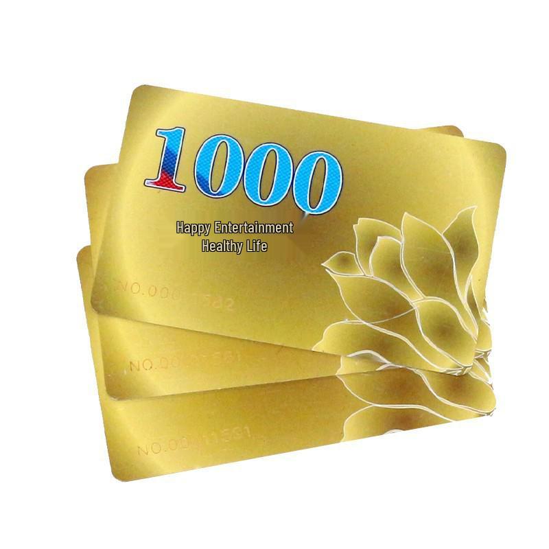 Chip Coin Card: Waterproof PVC Casino & Mahjong Voucher Chip