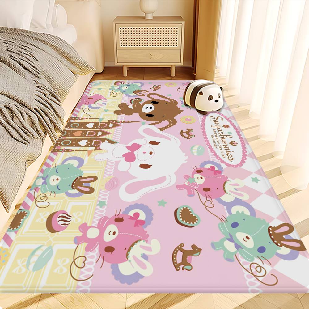 Japanese S-Sugarbunnies Room Mats Cheaper Anti-slip Modern Living Room Balcony Printed Welcome Rug