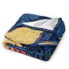 Pop Art Mona Lisa Throw Blanket Cozy Funny Blanket  For Couch Chair Travel Car Flannel Bedspread Bed Cover