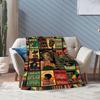 African American Gifts for Women, Afro Black Girl Blanket 50"x60", African American Throw Blanket with Inspiring Positive Quotes, Christmas Birthday
