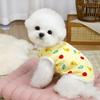 Dog T-shirts for Small Dogs Cute Fruit Print Sleeveless Pet Vest Breathable Button Down Puppy Clothes for Dogs Cats