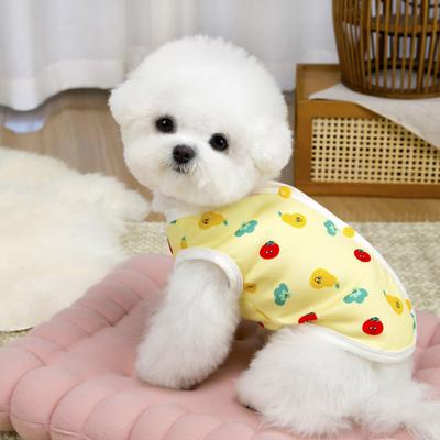 Dog T-shirts for Small Dogs Cute Fruit Print Sleeveless Pet Vest Breathable Button Down Puppy Clothes for Dogs Cats