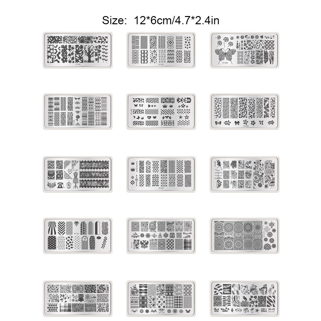 Nail Art Stamp Templates Plate Stencils Manicure Image Plate Gel Nail Polish DIY