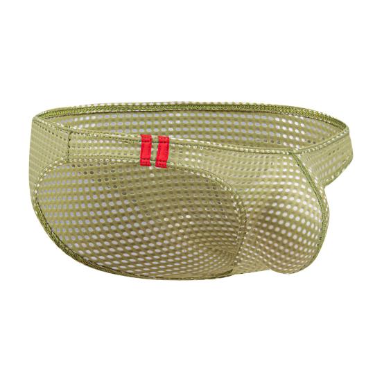 Yousheng Sexy Men Low-rise Briefs See-through Hollow Out Hip Lifting Soft Lightweight U-convex Panties Underpants