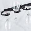 Portabicchieri da Vino da Parete Spazio Alluminio Rack Creativo per Conservare Calici Bar Ristorante Domestico Portabicchieri da Vino Senza Foratura
