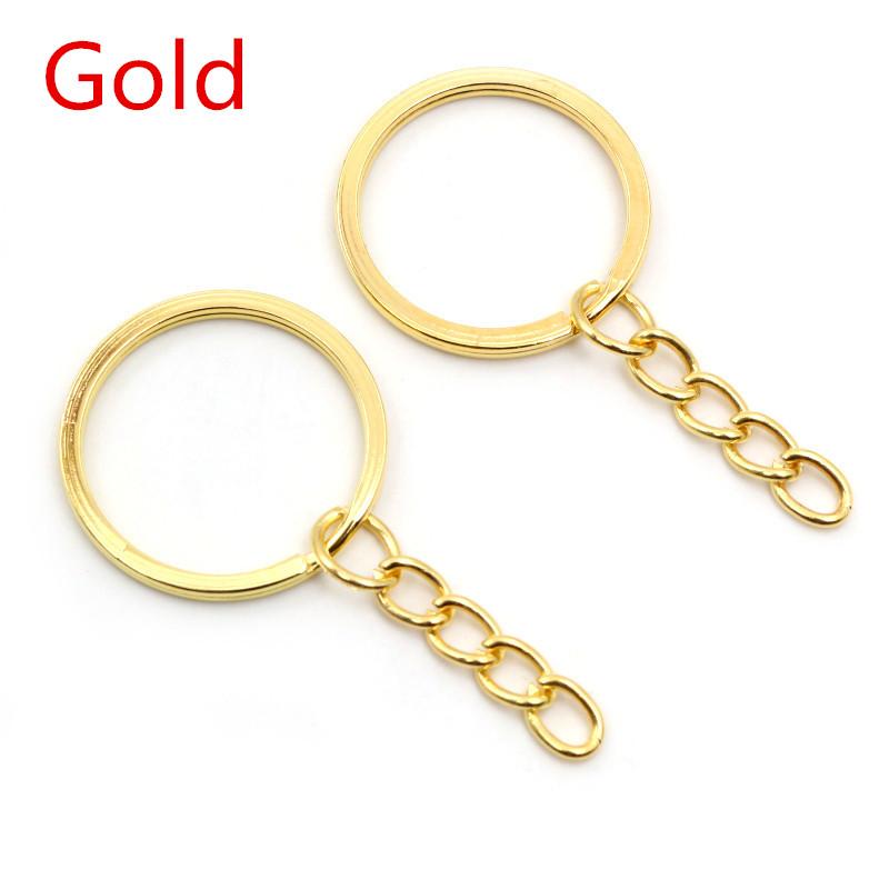 20 Pezzi 25-30mm Anello Portachiavi Portachiavi Dorato Argentato Chiusura Componenti Portachiavi Anello Diviso Anello Portachiavi Placcato Per Creazione di Gioielli