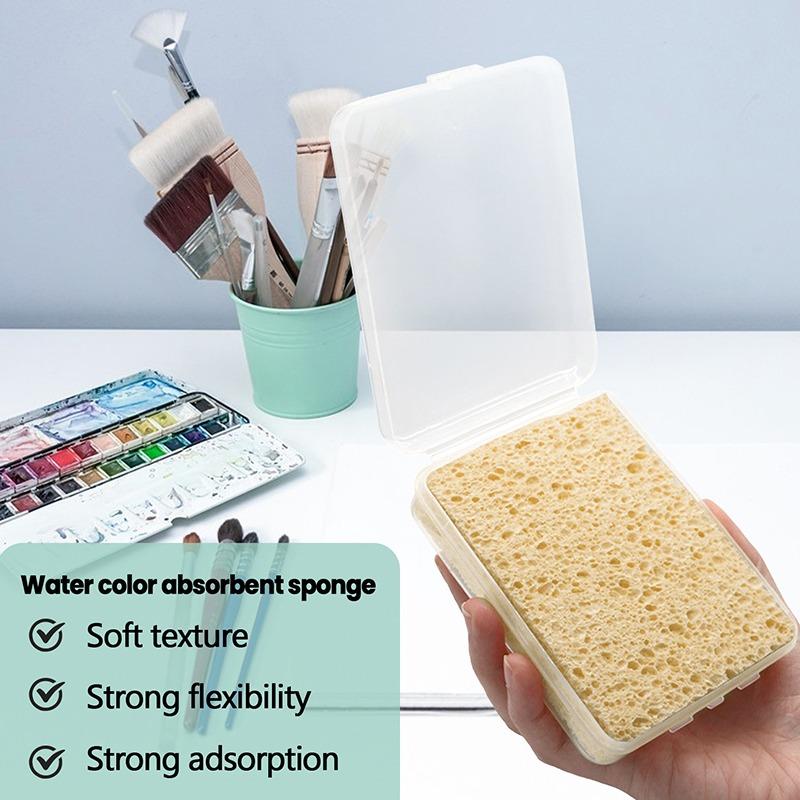 Boxed Watercolor Pigment Painting Cleaning Sponge Water Absorbing Painting Sponge Watercolor Painting Sponge Tool Art Supplies